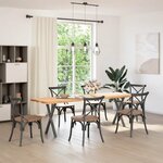 vidaXL Pieds de table à manger en forme de X 2 pièces Anthracite 50 x (72-73) cm Acier