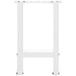 vidaXL Pieds de table basse Blanc 2 pièces 28 x (42-43) cm Acier