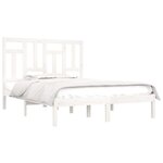 vidaXL Cadre de lit sans matelas blanc 140x200 cm bois de pin massif