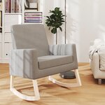 vidaXL Chaise à bascule Gris clair Tissu