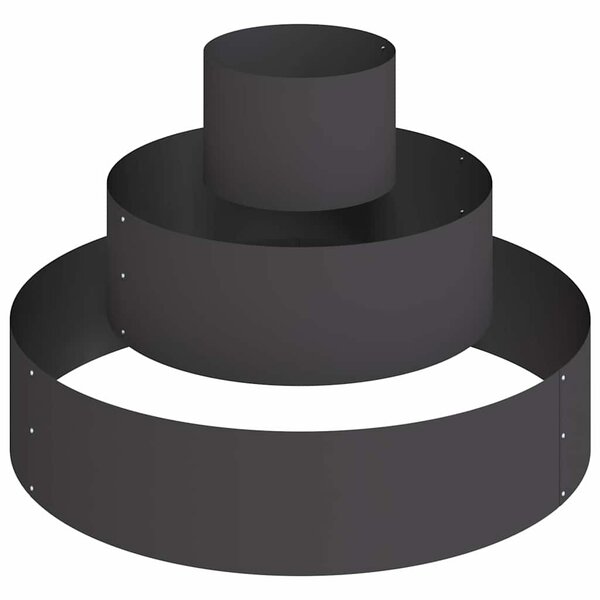 vidaXL Cache-pot de jardin Noir 90 x 90 x 20 cm Acier laminé à froid