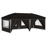 vidaXL Tente de fête pop-up 575 x 288 x 245 cm Noir