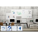 Board-Up tableau blanc mural en acier laqué, magnétique, sans cadre - 75 x 50 cm