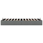 vidaXL Cadre de lit ottoman sans matelas gris foncé 100x200 cm tissu
