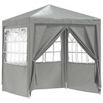 vidaXL Tente de fête 200 x 200 x 240 cm Gris clair PE et acier