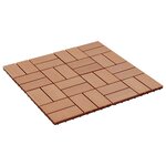 vidaXL Carreau de terrasse 11 Pièces WPC 30 x 30 cm 1 m² Couleur Teck