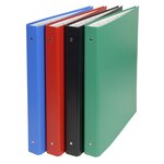 Classeur rembordé PVC 4 anneaux 30mm - A4 maxi 24x32cm - Coloris Aléatoire x 10 EXACOMPTA