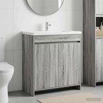 vidaXL Meuble sous lavabo de salle de bain Sonoma gris