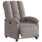 vidaXL Fauteuil inclinable électrique Taupe Tissu