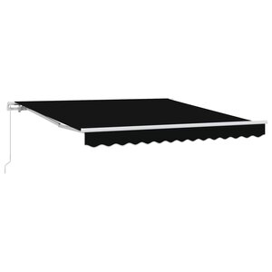 vidaXL Auvent rétractable Noir 300 x 250 x 165 cm