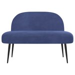 vidaXL Banc rembourré avec dossier Bleu police 110 x 60 x 76 cm