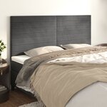 vidaXL Têtes de lit 4 Pièces Gris foncé 80x5x78/88 cm Velours