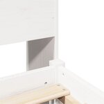 vidaXL Lit bibliothèque sans matelas blanc 90x200cm bois de pin massif