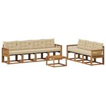 vidaXL Ensemble de canapés d'extérieur 8 pc Naturel et Beige