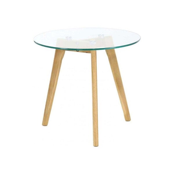 Table basse plateau en verre 50 cm