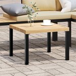 vidaXL Table basse de jardin noir 55x55x39 5 cm acier enduit de poudre