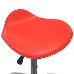 vidaXL Tabouret de salon et spa Rouge Similicuir