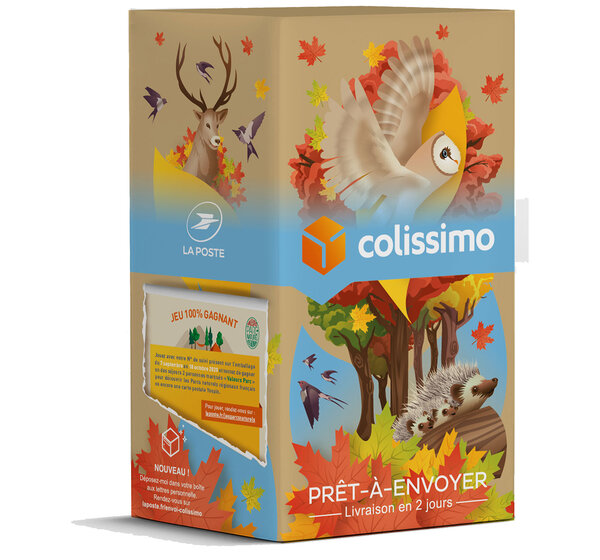 Colissimo Prêt-à-Envoyer France - Boîte de taille M - 3 kg - Edition limitée : Chouette