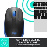 Logitech - souris sans fil m190 bleu