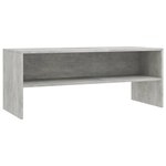 vidaXL Meuble TV Gris béton 100x40x40 cm Bois d’ingénierie