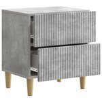 vidaXL Cabinet de chevet 2 Pièces Gris béton 43 x 34 5 x 48 cm