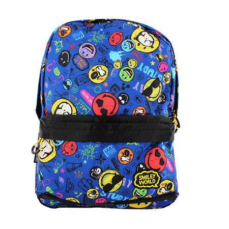 Sac a dos 45 cm 2 compartiments collège lycée smiley world