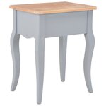 Vidaxl table de chevet gris et marron 40x30x50 cm bois de pin massif