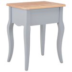 vidaXL Table de chevet Gris et marron 40x30x50 cm Bois de pin massif