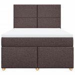 vidaXL Sommier à lattes de lit avec matelas Marron foncé 140x200 cm