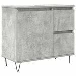 vidaXL Ensemble de meubles de salle de bain 3 Pièces gris béton