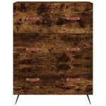 vidaXL Buffet haut Chêne fumé 69 5x34x180 cm Bois d'ingénierie