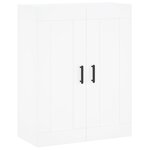 vidaXL Armoires murales 2 Pièces blanc bois d'ingénierie