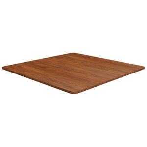 vidaXL Dessus de table carré Marron foncé80x80x1 5cm Bois chêne traité