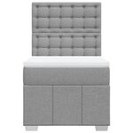vidaXL Sommier à lattes de lit avec matelas gris clair 80x200 cm tissu