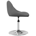 vidaXL Chaises pivotantes à manger lot de 2 Gris foncé Velours
