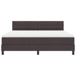 vidaXL Lit à ressorts avec matelas Marron foncé 180 x 200 cm tissu