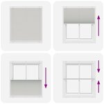 vidaXL Store plissé gris clair 120x150cm largeur du tissu 119 4cm