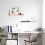 vidaXL Étagère Murale 2 Pièces Rouge 80 x 9 x 3 cm Bois d'ingénierie