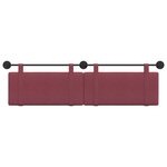 vidaXL Tête de lit suspendue Bordeaux tissu