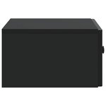 vidaXL Cabinet de chevet mural 2 pièces Noir 49 x 34 5 x 20 cm
