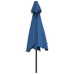 vidaXL Parasol d'extérieur avec poteau en métal 300 cm Azuré