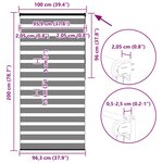 vidaXL Store zèbre blanc 100x200 cm largeur du tissu 95 9cm polyester