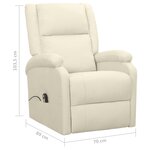 vidaXL Fauteuil Crème Tissu