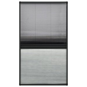 vidaXL Moustiquaire plissée pour fenêtre Aluminium 80x160 cm et auvent