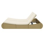 Vidaxl chaise longue d'extérieur résine tressée beige