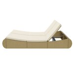 vidaXL Chaise longue d'extérieur Résine tressée Beige