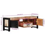 vidaXL Meuble TV 120x30x40 cm Bois massif de récupération