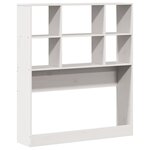 vidaXL Lit bibliothèque sans matelas blanc 90x190cm bois de pin massif