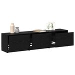 vidaXL Meuble TV Chêne noir 165 x 34 x 40 cm Bois d'ingénierie