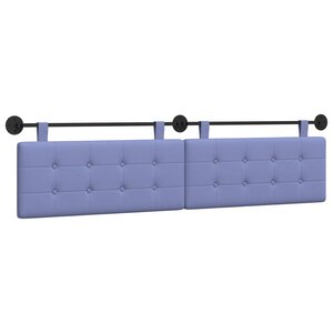 vidaXL Tête de lit suspendue Bleu denim Tissu